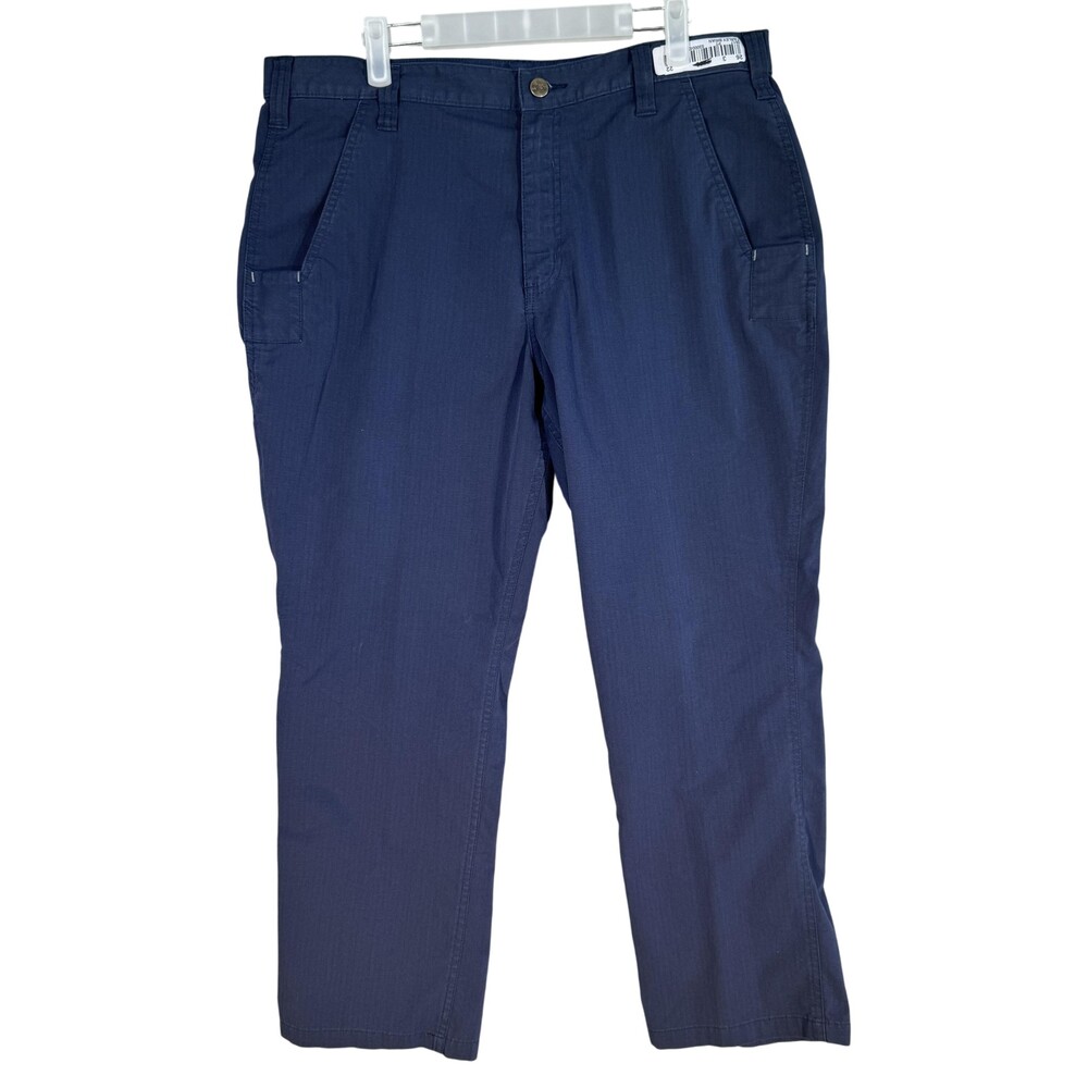 Carhartt Pants Men’s 36x28 Navy Ripstop Relaxed Fit Utility Workwear